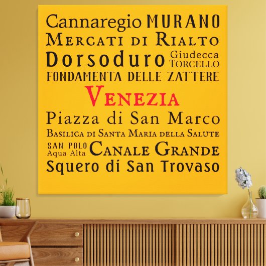 Ciao Venezia! Canvas Print Leinwanddruck (Insitu (Wohnzimmer))