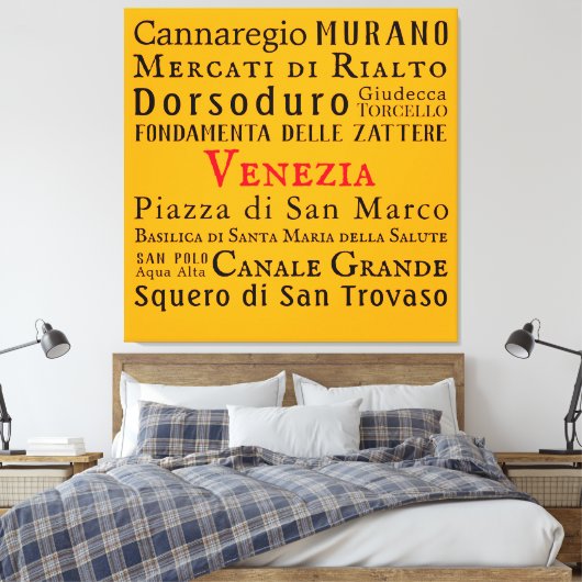Ciao Venezia! Canvas Print Leinwanddruck (Insitu (Schlafzimmer))
