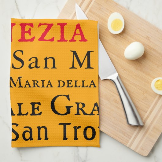 Ciao Venezia! Geschirrtuch (Viertel Falte)