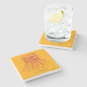 Ciao Venezia! Steinuntersetzer (Seitenansicht)