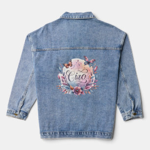 Ciao Watercolor Butterfly Denim Jacket Jeansjacke