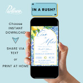 Ciao zu Miss Lemon Blue Tiles Italien Brautparty Einladung