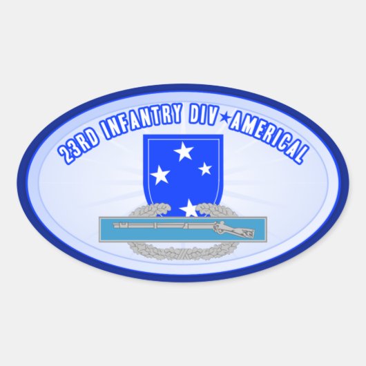 CIB 23 Inf Div (amerikanisch) Ovaler Aufkleber (Vorderseite)