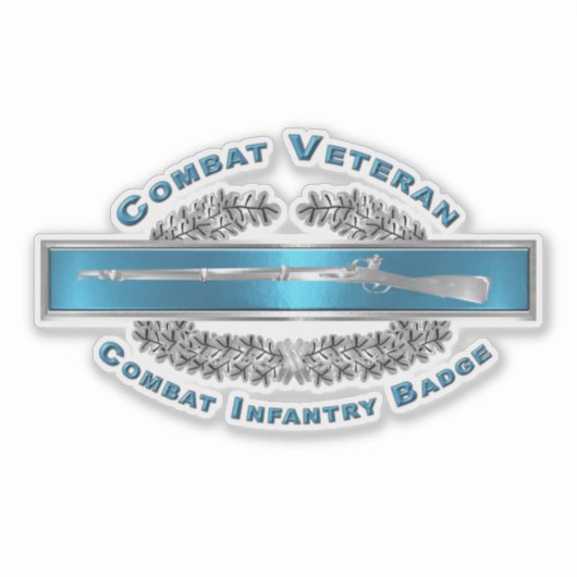 CIB Combat Veteran Combat Infantryman Abzeichen Aufkleber (Vorderseite)
