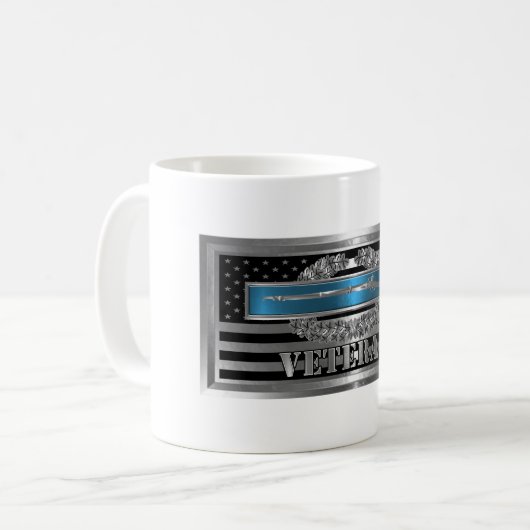 CIB Combat Veteran Combat Infantryman Abzeichen Kaffeetasse (Vorderseite Links)