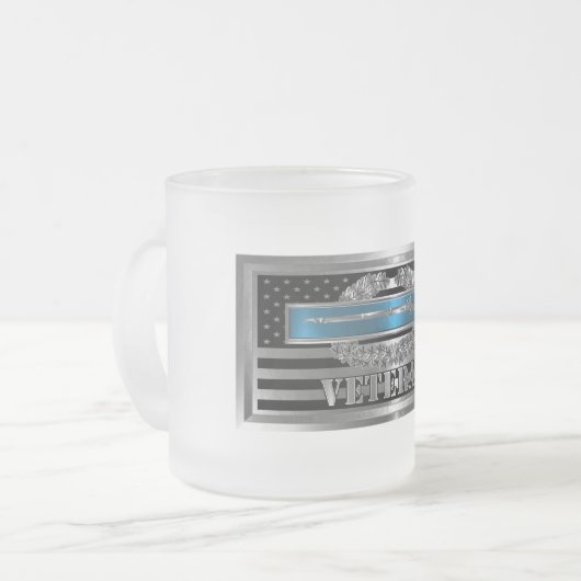 CIB Combat Veteran Combat Infantryman Abzeichen Mattglastasse (Vorderseite Links)