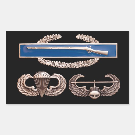 CIB Im Flugzeug Air Assault Rechteckiger Aufkleber (Vorderseite)