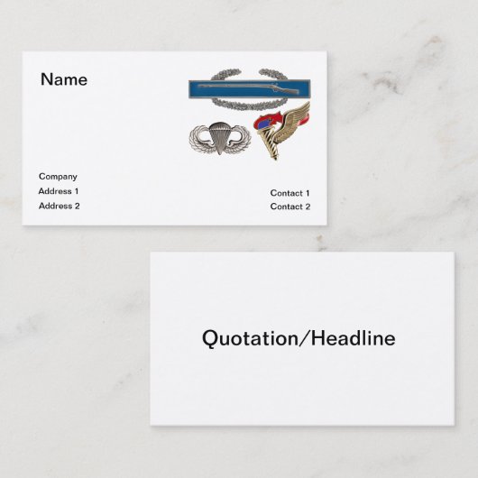 CIB Im Flugzeug Pathfinder Visitenkarte (Vorne/Hinten)