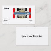 CIB Iraq Veteran Visitenkarte (Vorne/Hinten)