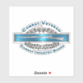 CIB Star Combat Veteran Combat Infantryman Abzeich Aufkleber (Blatt)