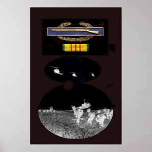 CIB und Vietnam Service Ribbon Poster