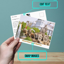 Cibelge Fountain Madrid Madrid Postkarte