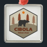 Cibola National Forest Bear Ornament Aus Metall<br><div class="desc">Cibola National Forest in New Mexico is a desert mecca for trail running,  cycling,  mountain biking,  paddling,  hiking,  hunting,  camping,  climbing,  and more!</div>