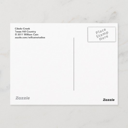 Cibolo Creek Postkarte (Rückseite)