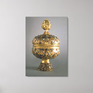 Ciborium, gemacht in Limoges von G. Alpais für das Leinwanddruck