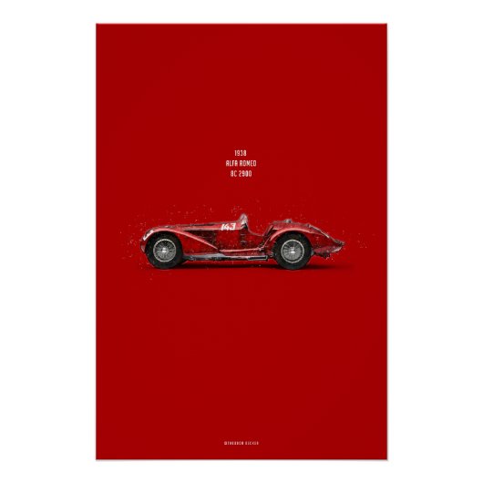 CiC Alfa Romeo 8C Poster (Vorderseite)