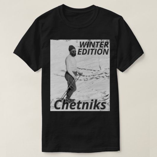 Čiča Draža Na Skijama - Winterausgabe T-Shirt (Design vorne)