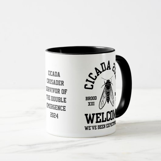 CICADA 2024 Broods WELCOME Souvenir Tasse (VorderseiteRechts)