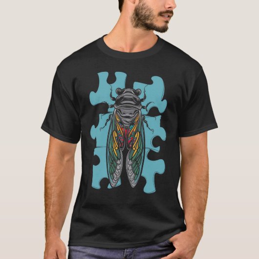 Cicada 2024 Cicada Broods XIX und XII Autismus Ges T-Shirt (Vorderseite)