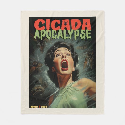 Cicada Apokalypse 2024 Fleecedecke (Vorderseite)