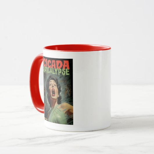 Cicada Apokalypse 2024 Tasse (Vorderseite Links)