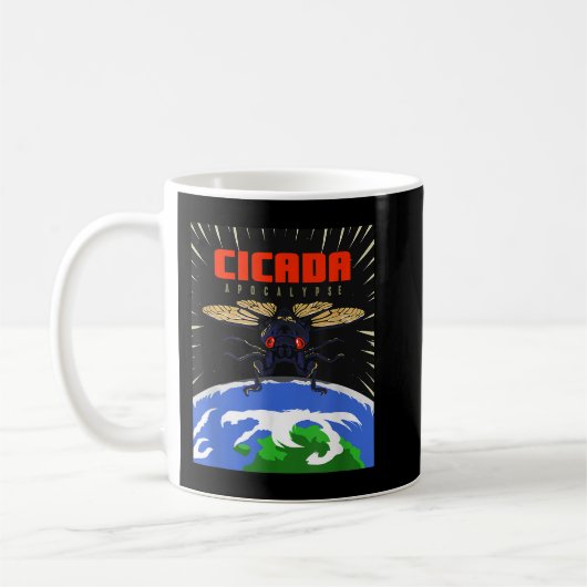 Cicada Apokalypse Brood X Invasion Cicada Kaffeetasse (Links)