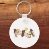Cicada Band mit Gong, Trumpet und Trommel Schlüsselanhänger (Vorderseite)