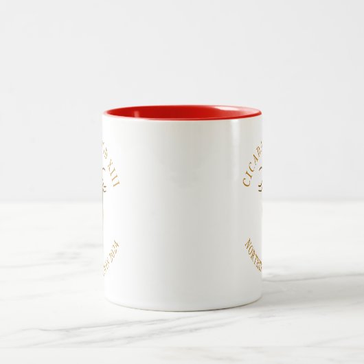 Cicada Brood XIII ILLINOIS 2024 Benutzerdefinierte Zweifarbige Tasse (Mittel)