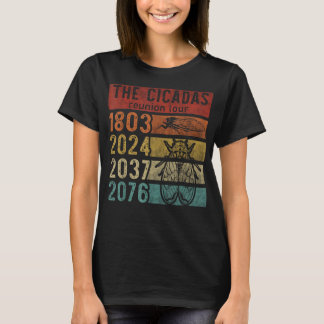 Cicada Brood XIII XIX Sommer-Wiedersehen Tour Swar T-Shirt