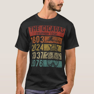 Cicada Brood XIII XIX Sommer-Wiedersehen Tour Swar T-Shirt