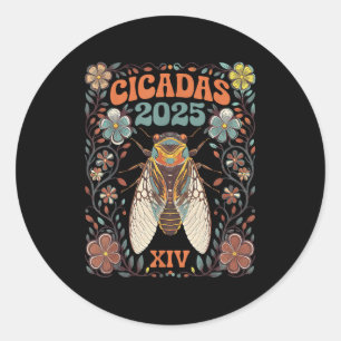 Cicada Brood Xiv Sommer 2025 Wiedersehen Tour Swar Runder Aufkleber
