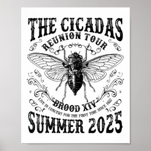 Cicada Brood Xiv Wiedersehen Tour Swarm Cicadas So Poster