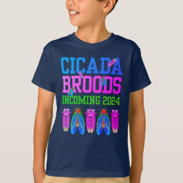 CICADA BROODS INCOMING 2024 Fun Kids T-Shirt