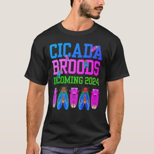 CICADA BROODS INCOMING 2024 Fun T-Shirt (Vorderseite)