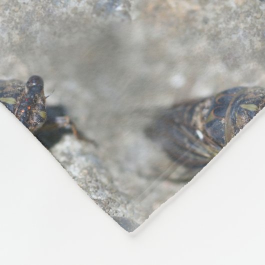 Cicada Bug Face Nattern Muster Fleecedecke (Ecke)