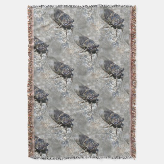 Cicada Bug Nature Art Pattern Decke (Vorderseite Vertikal)