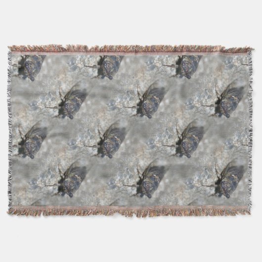 Cicada Bug Nature Art Pattern Decke (Vorderseite)