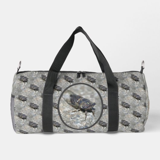 Cicada Bug Nature Pattern Personalisiert Duffle Bag (Rückseite)