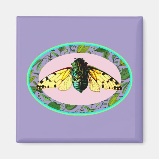 Cicada Bugs Insect Summer Tour Emergence Camping Magnet (Vorne)