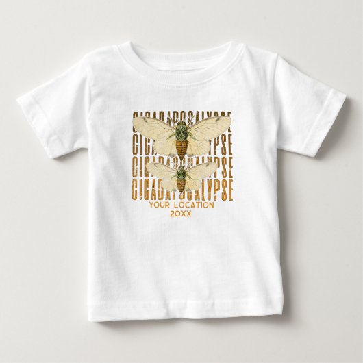 Cicada Cicadapocalypse 2024 Benutzerdefinierter St Baby T-shirt (Vorderseite)