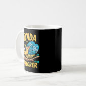 Cicada Explorer Niedlich Summer Bug Adventure Kids Kaffeetasse (Vorderseite Links)