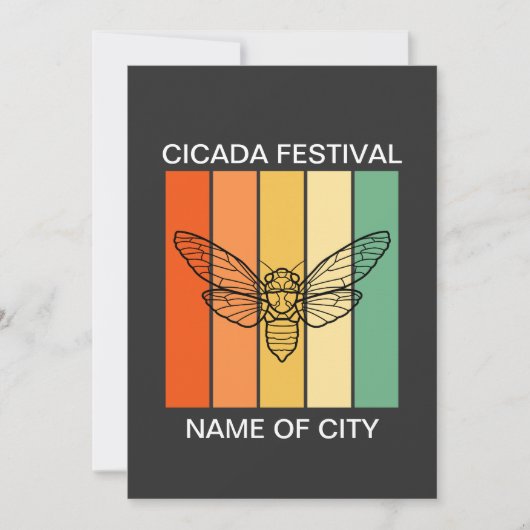 Cicada Festival 2024 Custom Feiertagskarte (Vorderseite)
