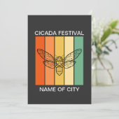 Cicada Festival 2024 Custom Feiertagskarte (Stehend Vorderseite)