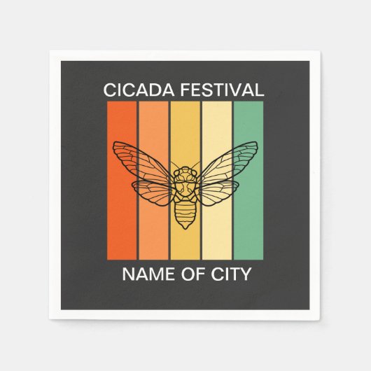 Cicada Festival 2024 Custom Serviette (Vorderseite)