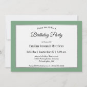 Cicada Foto Birthday Einladung (Rückseite)