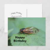 Cicada Foto Birthday Postkarte (Vorne/Hinten)