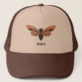 Cicada Hat Brown Truckerkappe (Vorderseite)