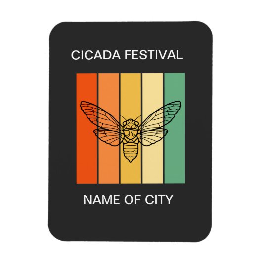 Cicada insect lover Custom Magnet (Vertikal)