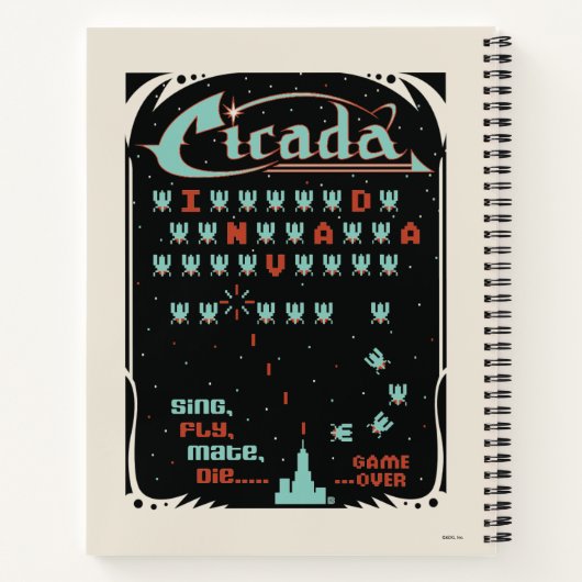 Cicada Invada Notizblock (Rückseite)