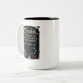 Cicada Invada Zweifarbige Tasse (Vorderseite Links)